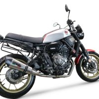 Escape compatible con Yamaha Xsr 700 2021-2024, GP Evo4 Titanium, Escape completo homologado y legal,con catalizador incluido db killer extraíble 