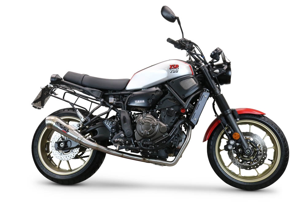 Escape compatible con Yamaha Xsr 700 2021-2024, Powercone Evo, Escape completo homologado y legal,con catalizador incluido db killer extraíble 