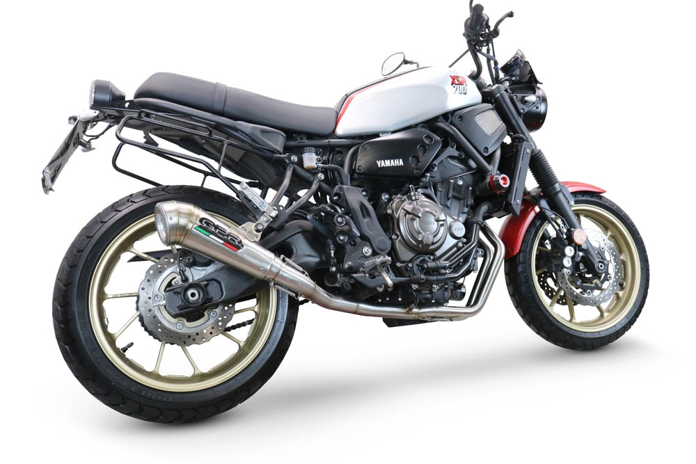 Escape compatible con Yamaha Xsr 700 2021-2024, Powercone Evo, Escape completo homologado y legal,con catalizador incluido db killer extraíble 