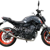 Escape compatible con Yamaha Mt-07 2017-2020, Deeptone Inox, Escape completo racing, incluyendo colector y db killer desmontable, sin homologación 