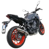 Escape compatible con Yamaha Mt-07 2017-2020, Deeptone Inox, Escape completo racing, incluyendo colector y db killer desmontable, sin homologación 