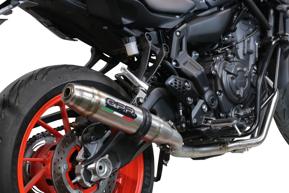 Escape compatible con Yamaha Mt-07 2017-2020, Deeptone Inox, Escape completo racing, incluyendo colector y db killer desmontable, sin homologación 