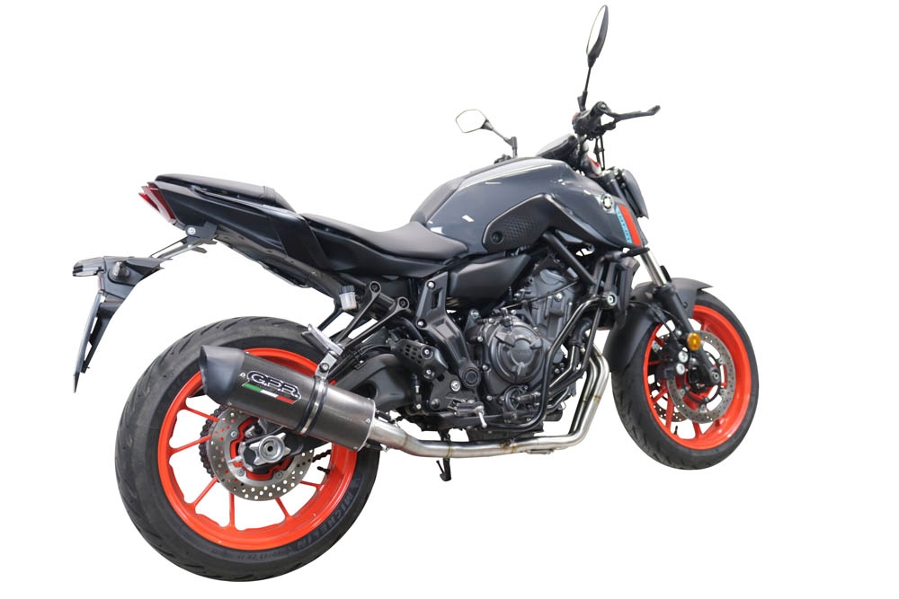 Escape compatible con Yamaha Mt-07 2021-2024, Furore Evo4 Poppy, Escape completo homologado y legal,con catalizador incluido db killer extraíble 