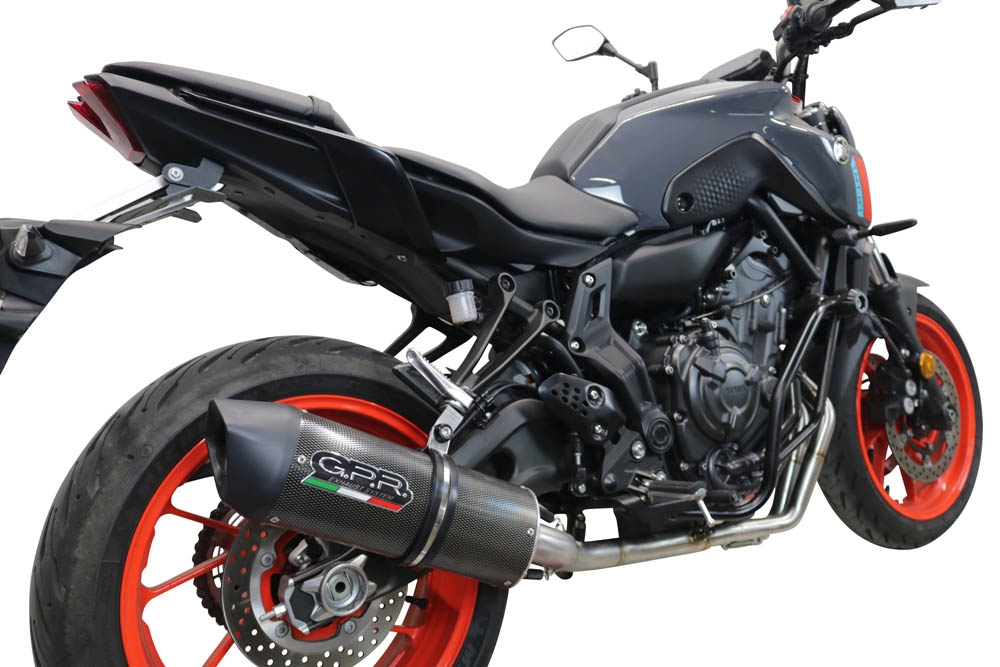 Escape compatible con Yamaha Mt-07 2021-2024, Furore Evo4 Poppy, Escape completo homologado y legal,con catalizador incluido db killer extraíble 