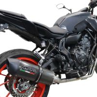 Escape compatible con Yamaha Mt-07 2021-2024, Furore Evo4 Poppy, Escape completo homologado y legal,con catalizador incluido db killer extraíble 