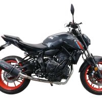 Escape compatible con Yamaha Mt-07 2021-2024, Furore Nero, Escape completo racing, incluyendo colector y db killer desmontable, sin homologación 