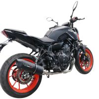 Escape compatible con Yamaha Mt-07 2021-2024, Furore Nero, Escape completo racing, incluyendo colector y db killer desmontable, sin homologación 
