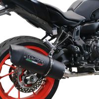 Escape compatible con Yamaha Mt-07 2021-2024, Furore Nero, Escape completo racing, incluyendo colector y db killer desmontable, sin homologación 