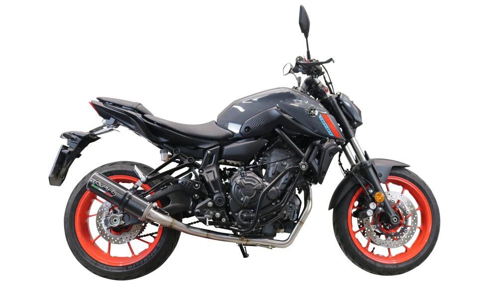 Escape compatible con Yamaha Mt-07 2021-2024, M3 Poppy , Escape completo homologado y legal,con catalizador incluido db killer extraíble 