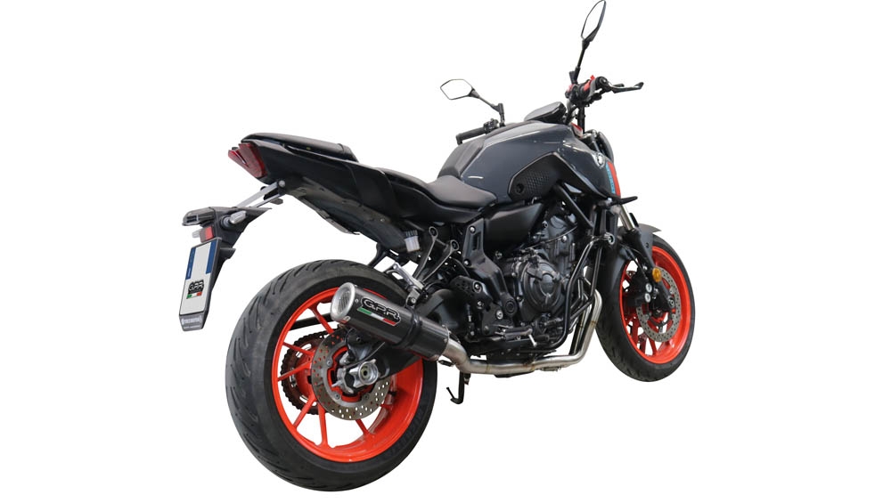 Escape compatible con Yamaha Mt-07 2021-2024, M3 Poppy , Escape completo homologado y legal,con catalizador incluido db killer extraíble 