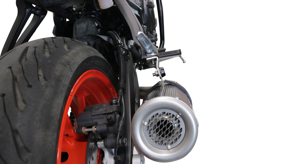 Escape compatible con Yamaha Mt-07 2021-2024, M3 Poppy , Escape completo homologado y legal,con catalizador incluido db killer extraíble 