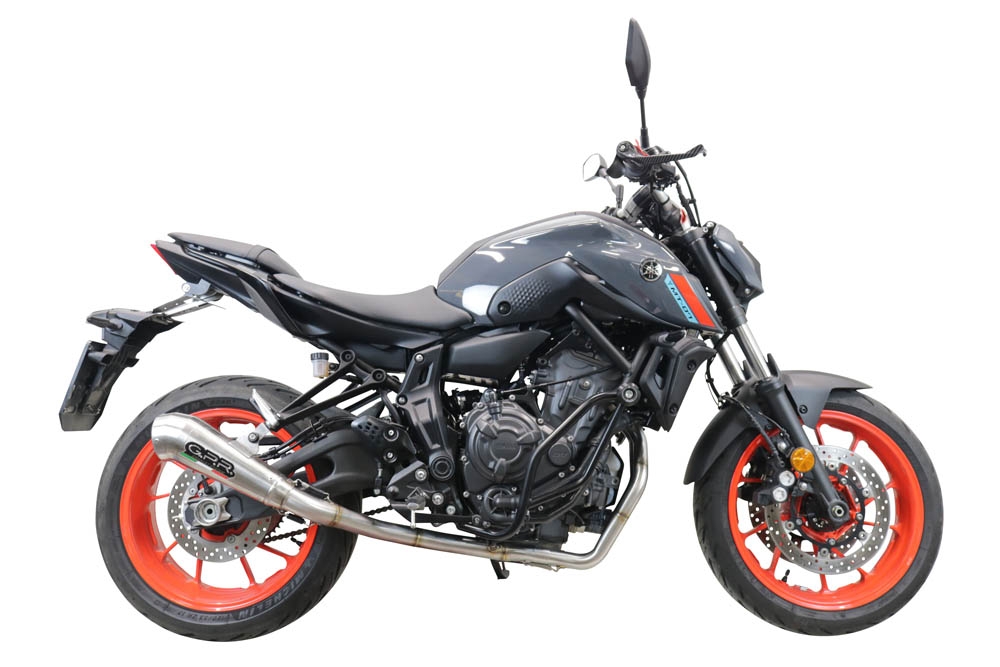 Escape compatible con Yamaha Mt-07 2021-2024, Powercone Evo, Escape completo homologado y legal,con catalizador incluido db killer extraíble 