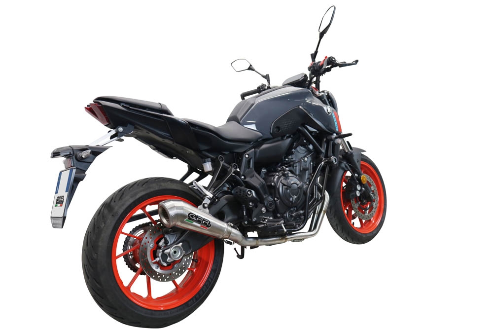 Escape compatible con Yamaha Mt-07 2021-2024, Powercone Evo, Escape completo homologado y legal,con catalizador incluido db killer extraíble 