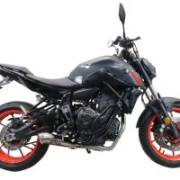 Escape compatible con Yamaha Mt-07 2021-2024, Powercone Evo, Escape completo homologado y legal,con catalizador incluido db killer extraíble 