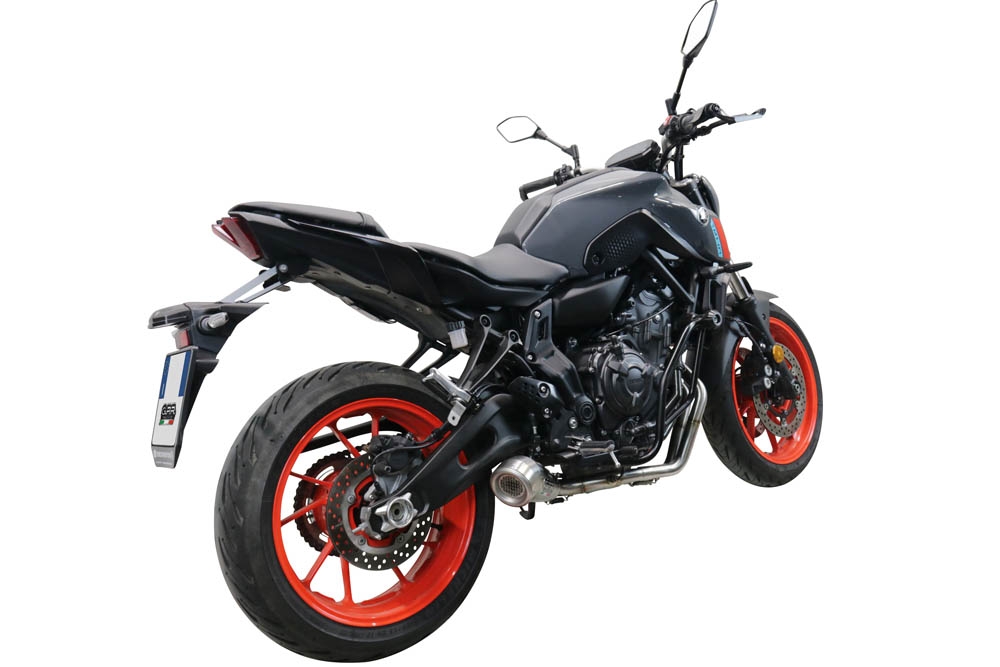 Escape compatible con Yamaha Mt-07 2021-2024, Powercone Evo, Escape completo homologado y legal,con catalizador incluido db killer extraíble 