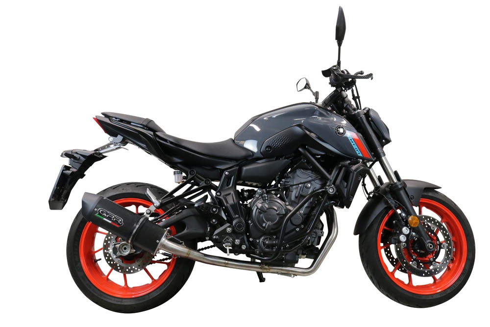 Escape compatible con Yamaha Mt-07 2021-2024, Furore Evo4 Poppy, Escape completo homologado y legal,con catalizador incluido db killer extraíble 
