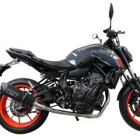 Escape compatible con Yamaha Mt-07 2021-2024, Furore Evo4 Poppy, Escape completo homologado y legal,con catalizador incluido db killer extraíble 