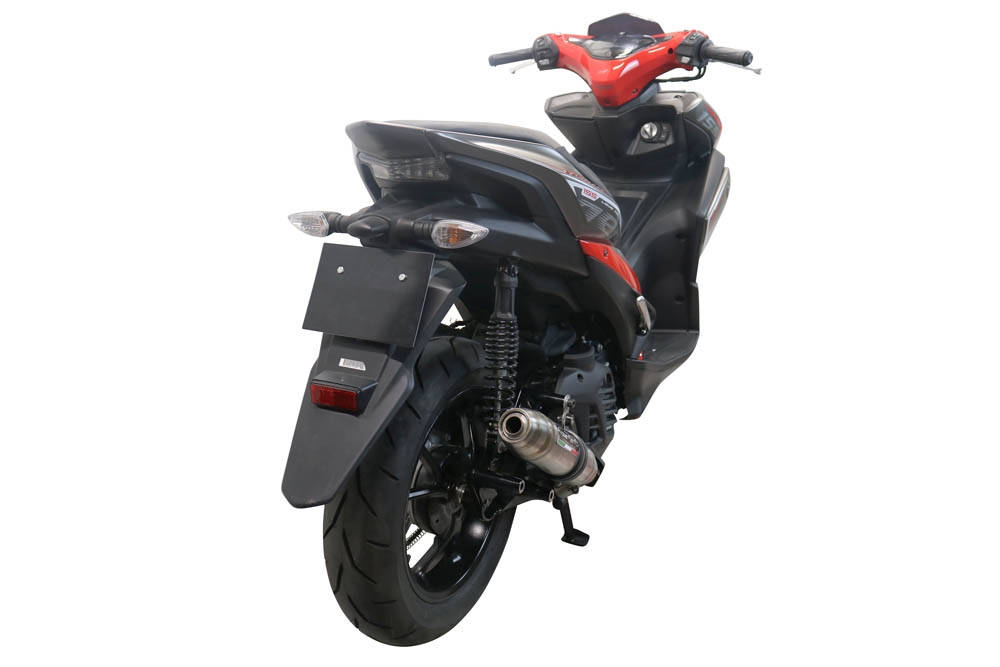 Escape compatible con Yamaha Aerox 155 2021-2022, Deeptone Inox, Escape completo racing, incluyendo colector y db killer desmontable, sin homologación 