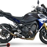 Escape compatible con Yamaha Tracer 9 GT 2021-2024, GP Evo4 Poppy, Escape completo homologado y legal,con catalizador incluido db killer extraíble 