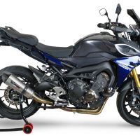 Escape compatible con Yamaha Tracer 9 2021-2024, GP Evo4 Titanium, Escape completo homologado y legal,con catalizador incluido db killer extraíble 