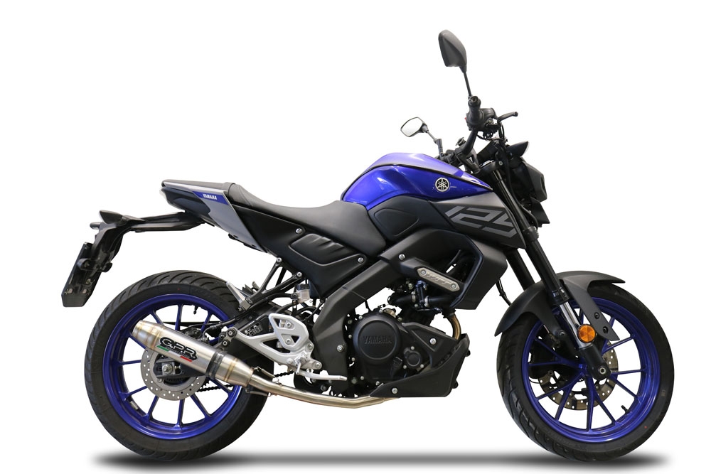 Escape compatible con Yamaha Mt 125 2020-2020, Deeptone Inox, Escape completo homologado y legal,con catalizador incluido db killer extraíble 