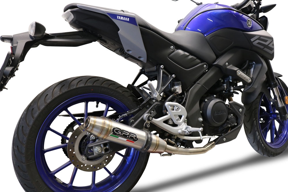 Escape compatible con Yamaha Mt 125 2020-2020, Deeptone Inox, Escape completo homologado y legal,con catalizador incluido db killer extraíble 