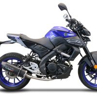 Escape compatible con Yamaha Mt 125 2020-2020, Furore Evo4 Nero, Escape completo homologado y legal,con catalizador incluido db killer extraíble 