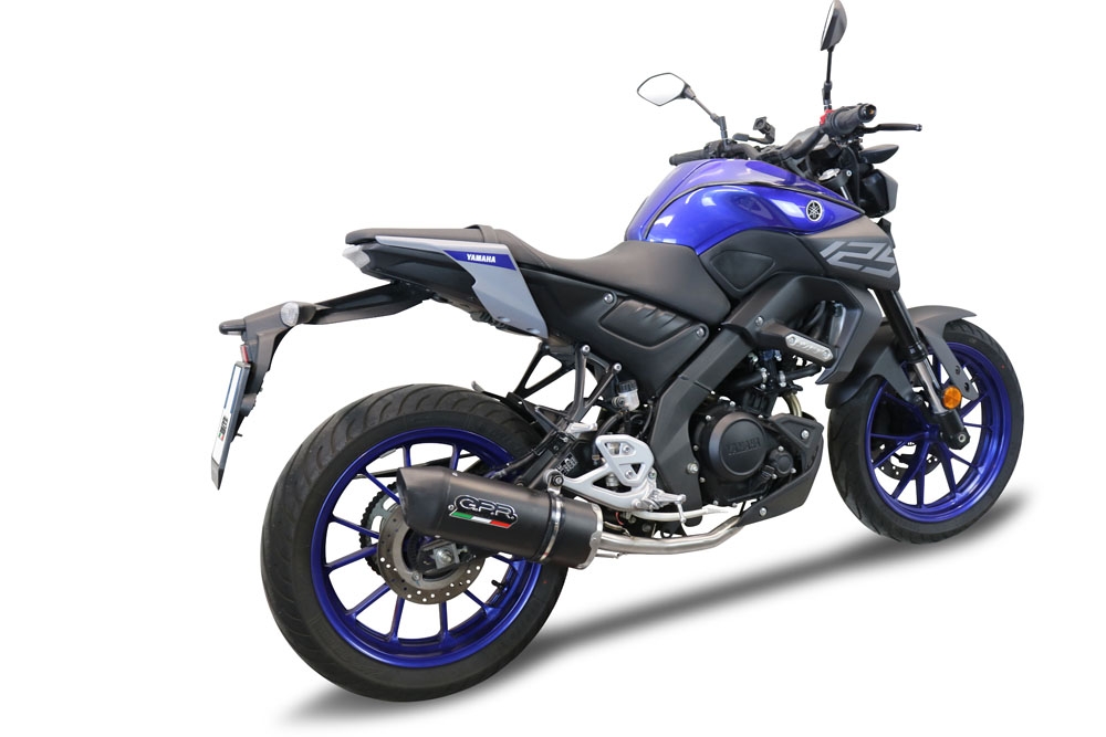 Escape compatible con Yamaha Mt 125 2020-2020, Furore Evo4 Nero, Escape completo homologado y legal,con catalizador incluido db killer extraíble 