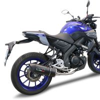 Escape compatible con Yamaha Mt 125 2020-2020, Furore Evo4 Nero, Escape completo homologado y legal,con catalizador incluido db killer extraíble 