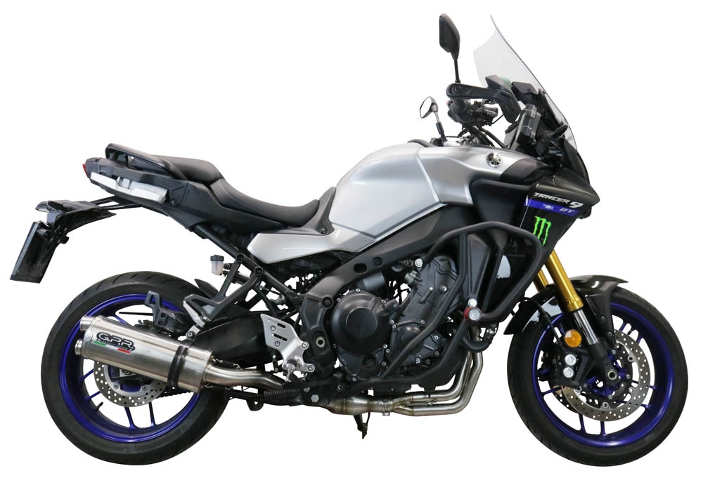 Escape compatible con Yamaha Tracer 9 2021-2024, Dual Inox, Escape completo homologado y legal,con catalizador incluido db killer extraíble 