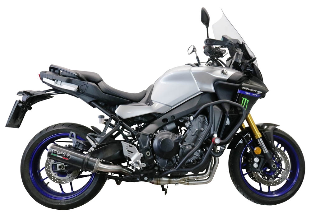 Escape compatible con Yamaha Tracer 9 2021-2024, M3 Poppy , Escape completo homologado y legal,con catalizador incluido db killer extraíble 