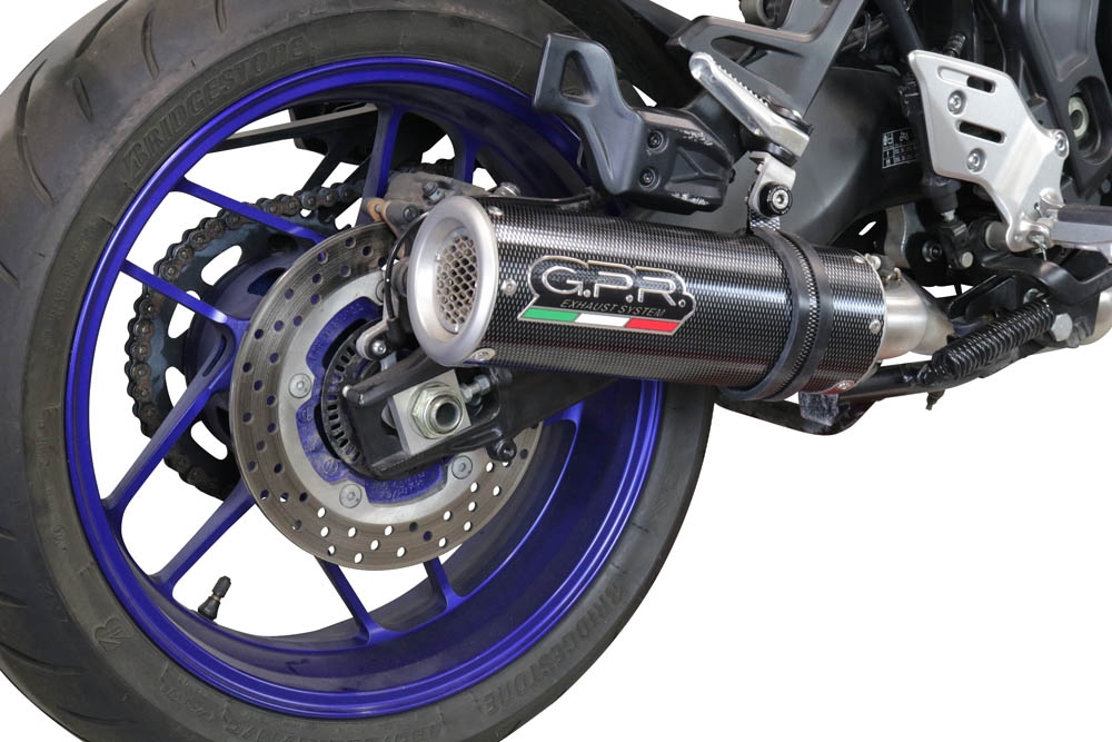 Escape compatible con Yamaha Tracer 9 2021-2024, M3 Poppy , Escape completo homologado y legal,con catalizador incluido db killer extraíble 