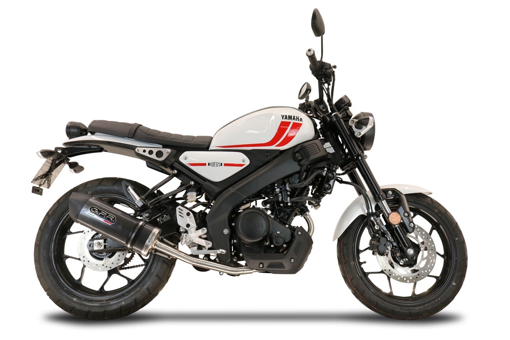 Escape compatible con Yamaha XSR 125 2021-2025, Furore Evo4 Poppy, Escape completo homologado y legal,con catalizador incluido db killer extraíble 