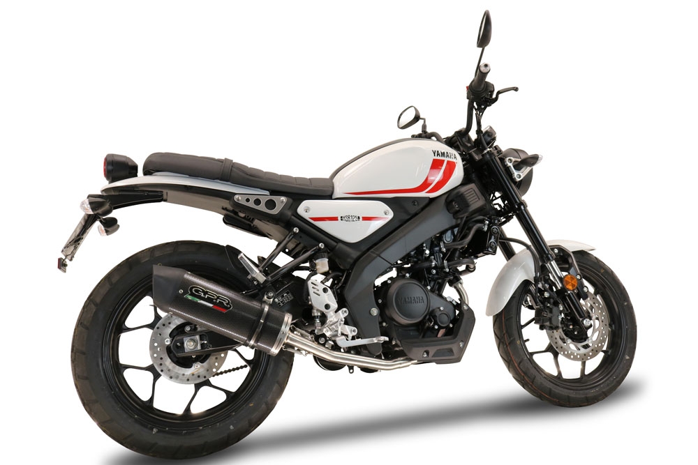 Escape compatible con Yamaha XSR 125 2021-2025, Furore Evo4 Poppy, Escape completo homologado y legal,con catalizador incluido db killer extraíble 