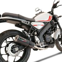 Escape compatible con Yamaha XSR 125 2021-2025, M3 Black Titanium, Escape completo homologado y legal,con catalizador incluido db killer extraíble 