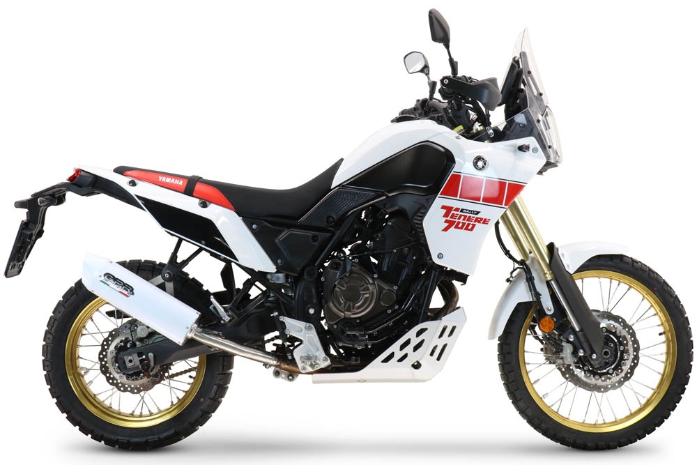 Escape compatible con Yamaha Tenere 700 2019-2020, Albus Evo4, Escape legal, homologado, silenciador con db killer desmontable y tubo de conexión específico 