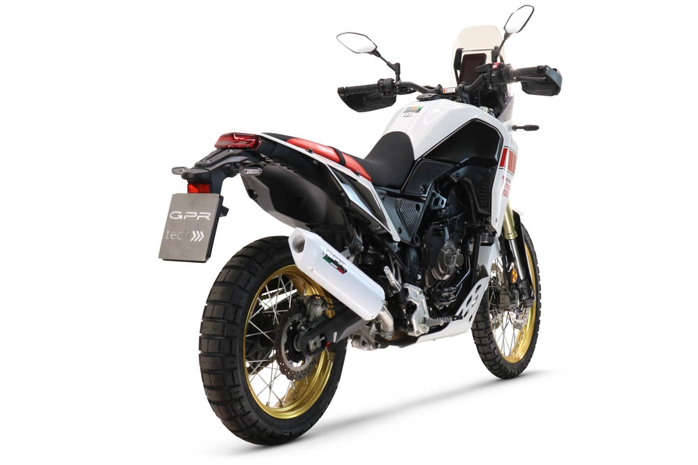 Escape compatible con Yamaha Tenere 700 2019-2020, Albus Evo4, Escape legal, homologado, silenciador con db killer desmontable y tubo de conexión específico 
