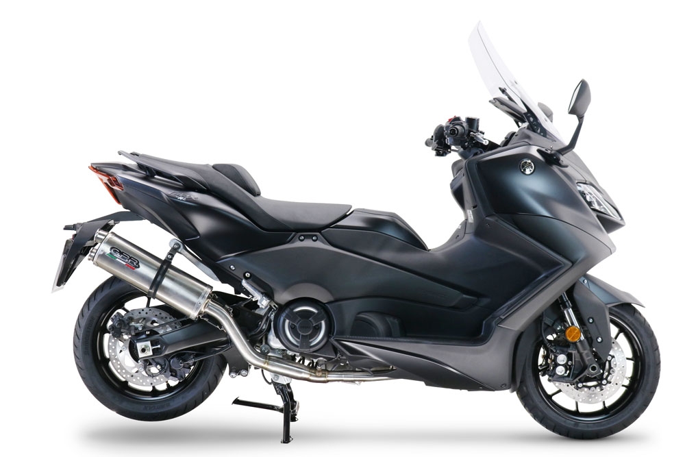Escape compatible con Yamaha T-Max 560 2020-2021, Dual Inox, Escape completo homologado y legal,con catalizador incluido db killer extraíble 
