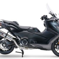 Escape compatible con Yamaha T-Max 560 2020-2021, Dual Inox, Escape completo homologado y legal,con catalizador incluido db killer extraíble 