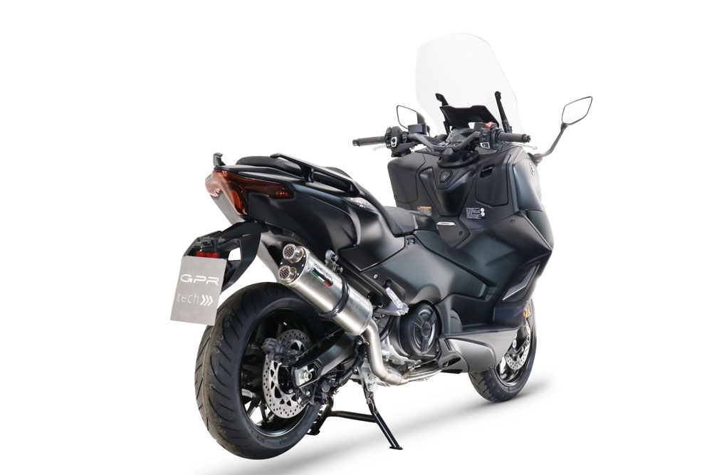Escape compatible con Yamaha T-Max 560 2020-2021, Dual Inox, Escape completo homologado y legal,con catalizador incluido db killer extraíble 