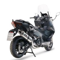 Escape compatible con Yamaha T-Max 560 2020-2021, Dual Inox, Escape completo homologado y legal,con catalizador incluido db killer extraíble 