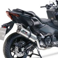 Escape compatible con Yamaha T-Max 560 2020-2021, Dual Inox, Escape completo homologado y legal,con catalizador incluido db killer extraíble 