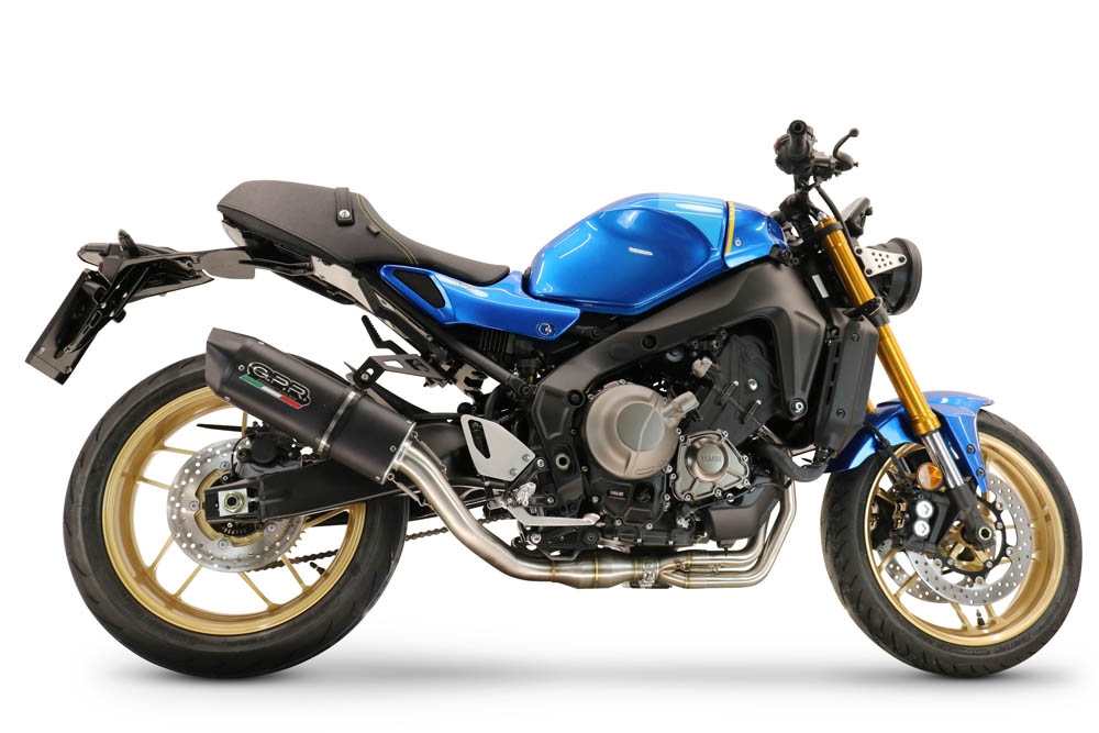 GPR escape compatible con  Yamaha XSR900 2022-2024, Furore Evo4 Nero, Escape completo homologado y legal,con catalizador incluido db killer extraíble 