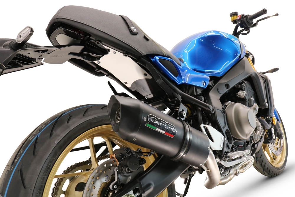GPR escape compatible con  Yamaha XSR900 2022-2024, Furore Evo4 Nero, Escape completo homologado y legal,con catalizador incluido db killer extraíble 