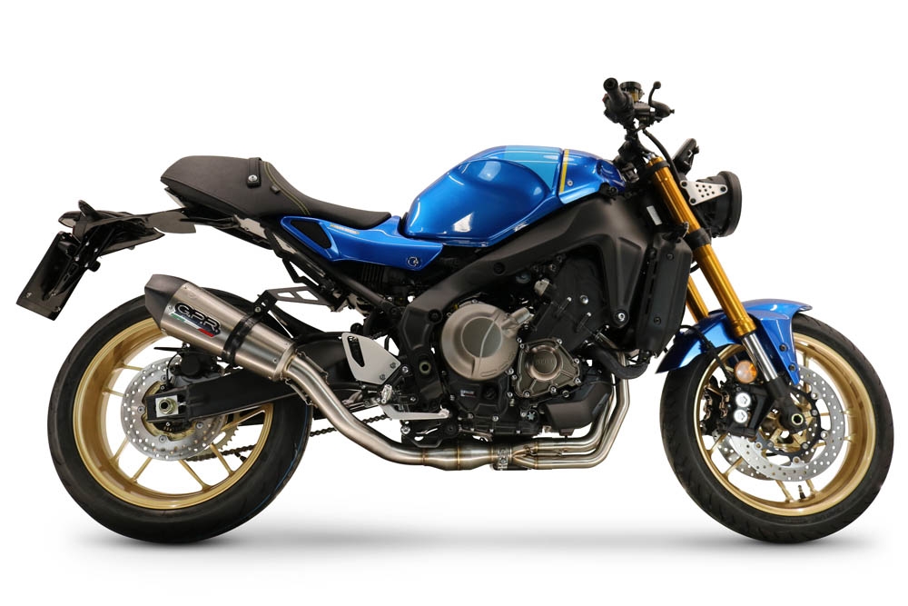 Escape compatible con Yamaha XSR900 2022-2024, GP Evo4 Titanium, Escape completo homologado y legal,con catalizador incluido db killer extraíble 