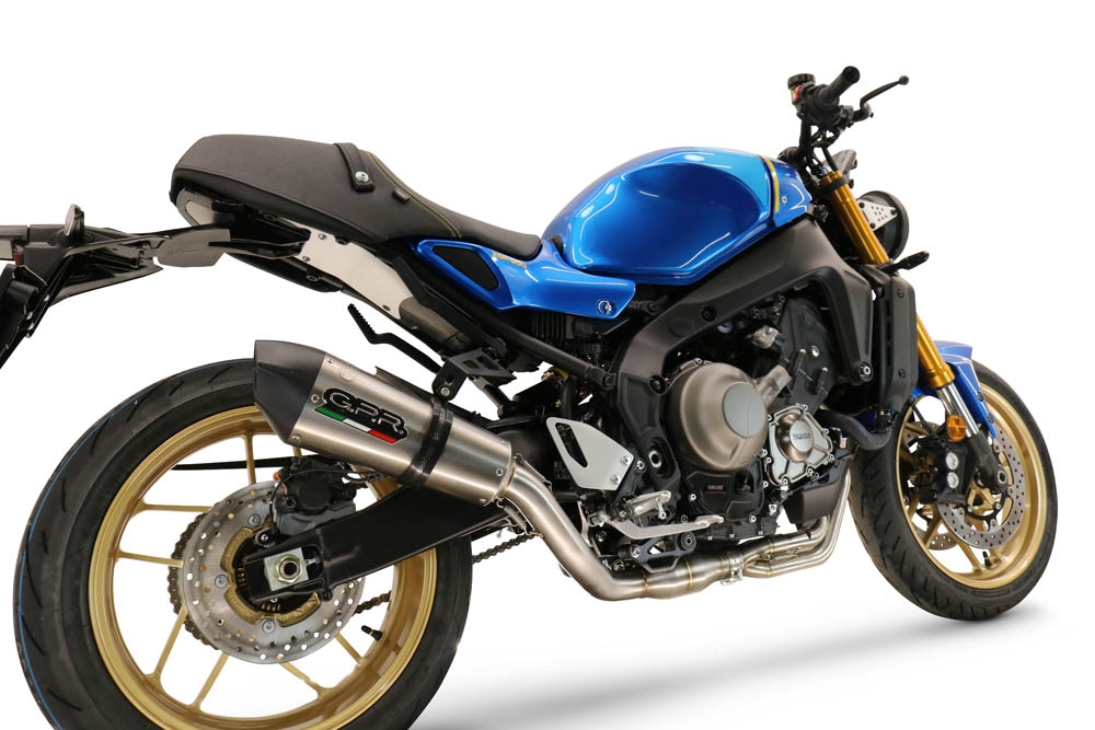 Escape compatible con Yamaha XSR900 2022-2024, GP Evo4 Titanium, Escape completo homologado y legal,con catalizador incluido db killer extraíble 