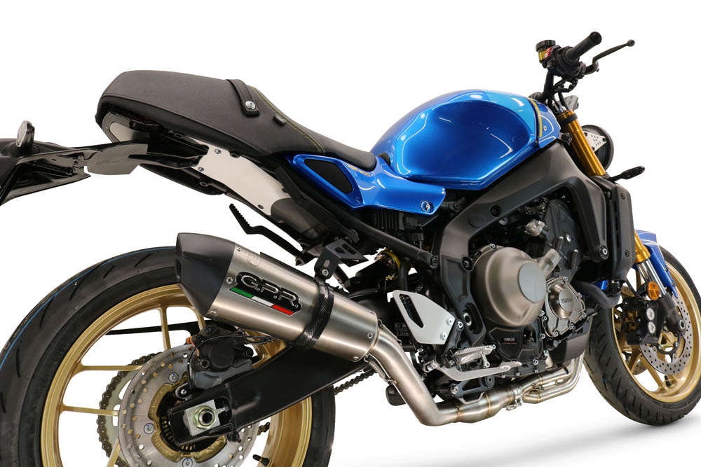 Escape compatible con Yamaha XSR900 2022-2024, GP Evo4 Titanium, Escape completo homologado y legal,con catalizador incluido db killer extraíble 