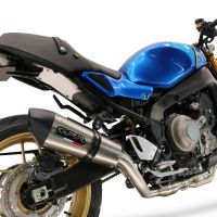 Escape compatible con Yamaha XSR900 2022-2024, GP Evo4 Titanium, Escape completo homologado y legal,con catalizador incluido db killer extraíble 