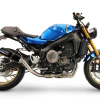 Escape compatible con Yamaha XSR900 2022-2024, M3 Black Titanium, Escape completo homologado y legal,con catalizador incluido db killer extraíble 