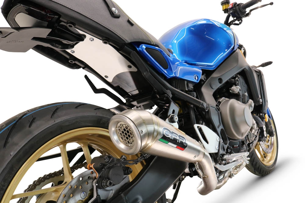 Escape compatible con Yamaha XSR900 2022-2024, Powercone Evo, Escape completo homologado y legal,con catalizador incluido db killer extraíble 